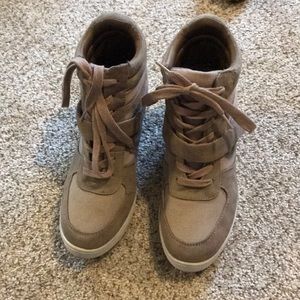 Madden Girl Olleyy Lace Up Sneaker Wedges.